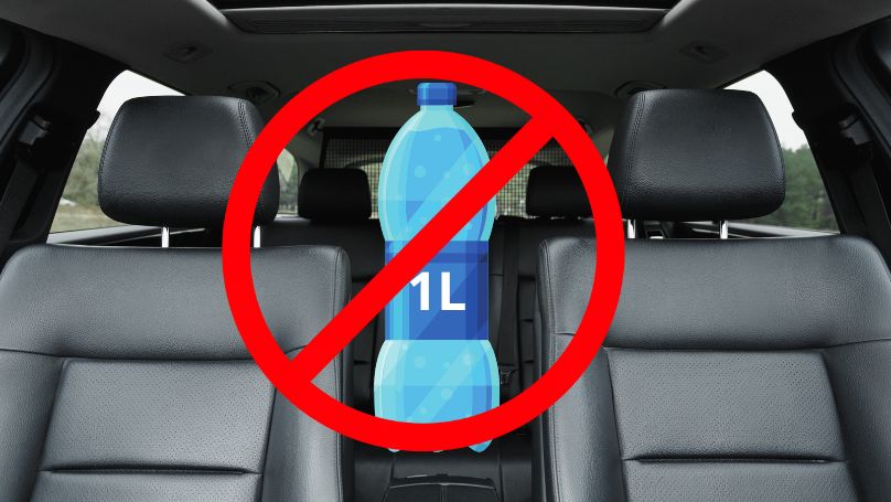 Tại sao không nên để chai nước 1 lít trong ô tô?